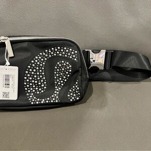 Lululemon Athletica Black Studded Belt Bag